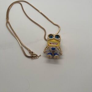 Gold and Blue minion Necklace
